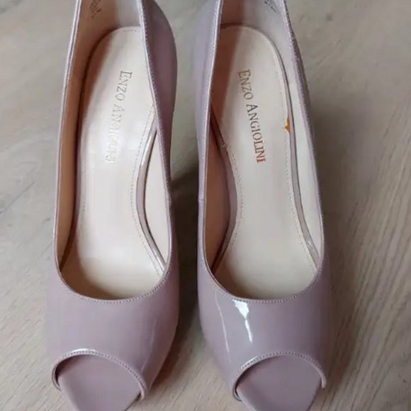 Women's shoes pumps heels peep-toe taupe nude size 6 - Picture 7 of 9